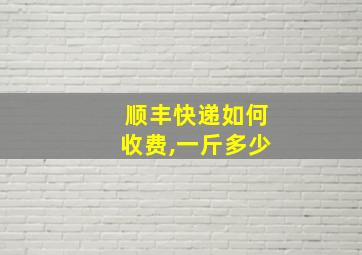 顺丰快递如何收费,一斤多少