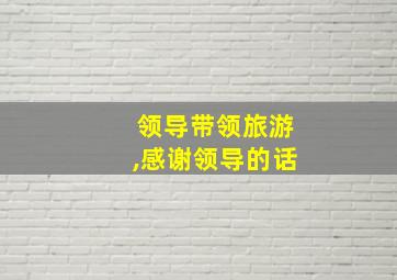 领导带领旅游,感谢领导的话