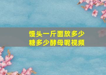 馒头一斤面放多少糖多少酵母呢视频