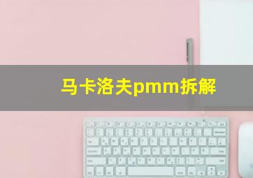 马卡洛夫pmm拆解