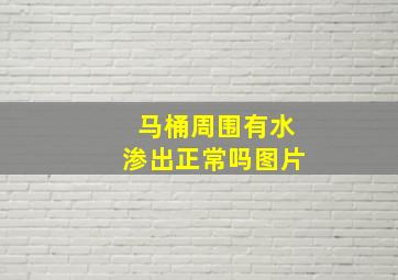 马桶周围有水渗出正常吗图片