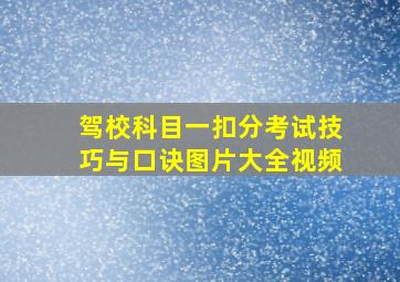 驾校科目一扣分考试技巧与口诀图片大全视频