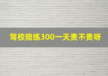 驾校陪练300一天贵不贵呀