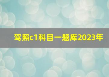 驾照c1科目一题库2023年