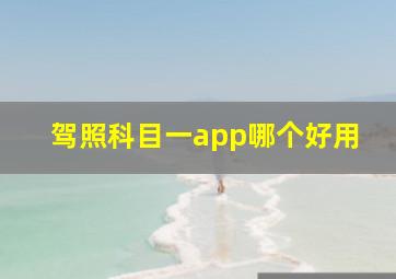 驾照科目一app哪个好用