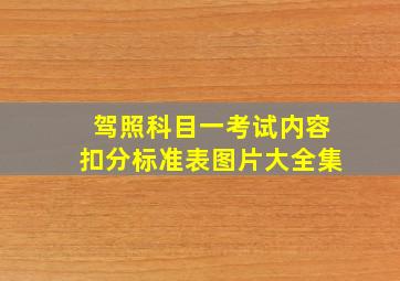 驾照科目一考试内容扣分标准表图片大全集