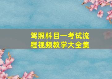 驾照科目一考试流程视频教学大全集