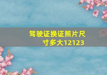 驾驶证换证照片尺寸多大12123