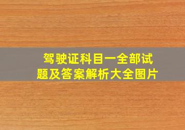 驾驶证科目一全部试题及答案解析大全图片