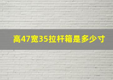 高47宽35拉杆箱是多少寸