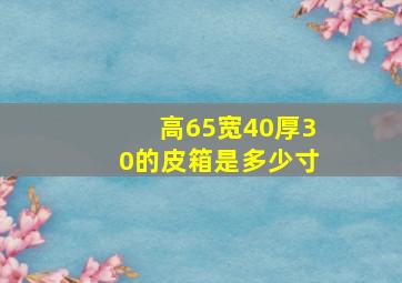 高65宽40厚30的皮箱是多少寸