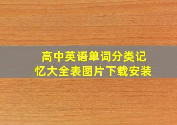 高中英语单词分类记忆大全表图片下载安装