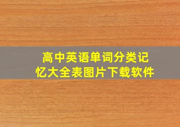 高中英语单词分类记忆大全表图片下载软件