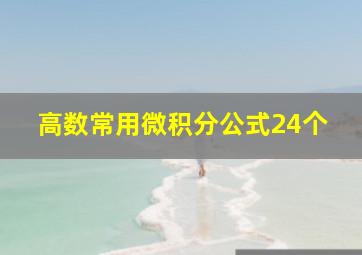 高数常用微积分公式24个