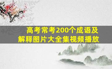 高考常考200个成语及解释图片大全集视频播放