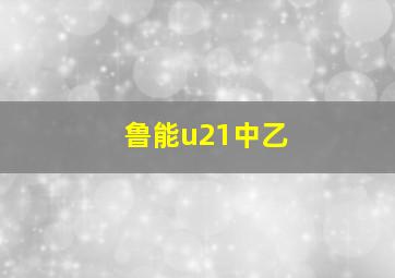 鲁能u21中乙