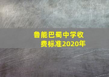 鲁能巴蜀中学收费标准2020年