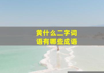 黄什么二字词语有哪些成语