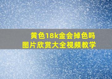 黄色18k金会掉色吗图片欣赏大全视频教学