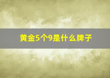 黄金5个9是什么牌子