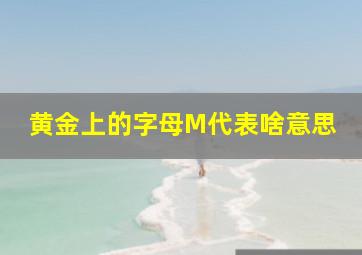 黄金上的字母M代表啥意思