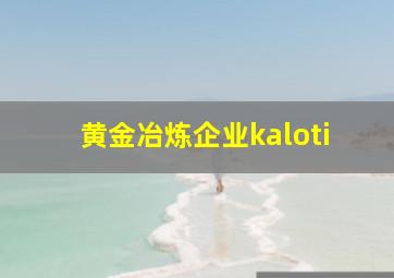 黄金冶炼企业kaloti