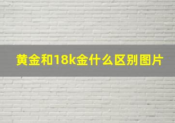 黄金和18k金什么区别图片