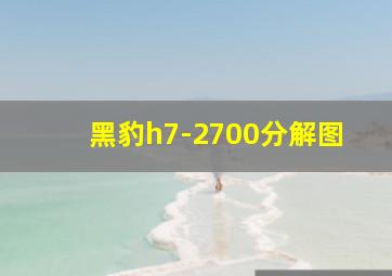 黑豹h7-2700分解图