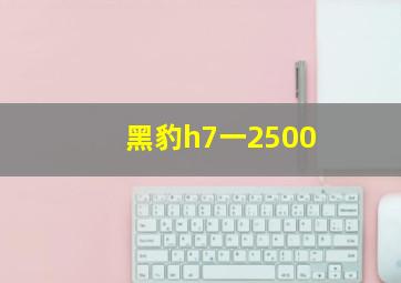 黑豹h7一2500