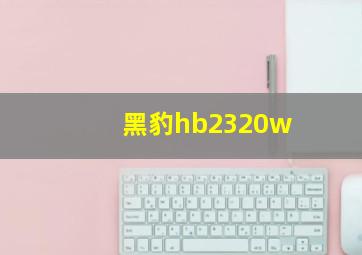 黑豹hb2320w