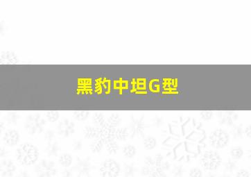 黑豹中坦G型