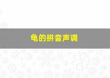 龟的拼音声调