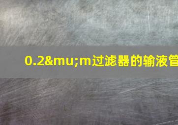 0.2μm过滤器的输液管