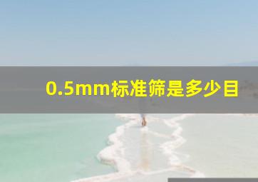 0.5mm标准筛是多少目