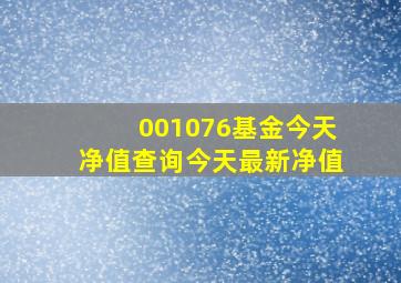 001076基金今天净值查询今天最新净值