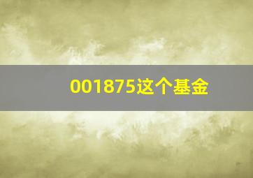 001875这个基金