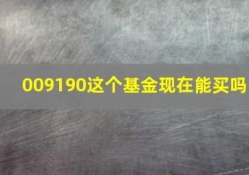 009190这个基金现在能买吗