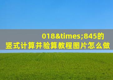 018×845的竖式计算并验算教程图片怎么做