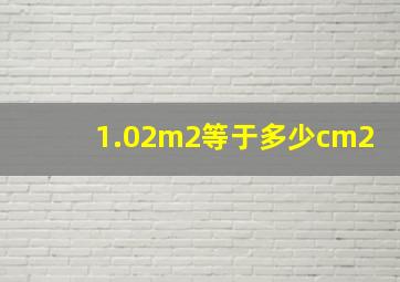 1.02m2等于多少cm2