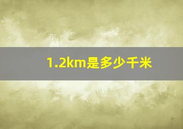 1.2km是多少千米