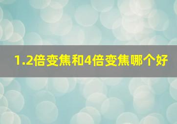 1.2倍变焦和4倍变焦哪个好