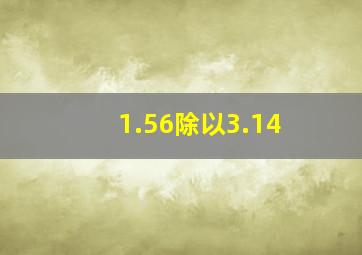 1.56除以3.14