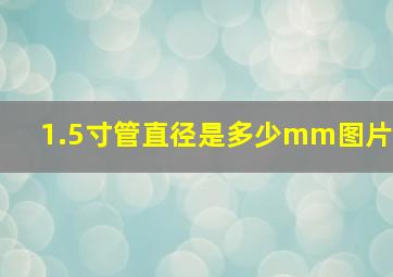 1.5寸管直径是多少mm图片