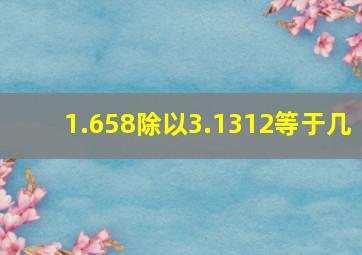 1.658除以3.1312等于几