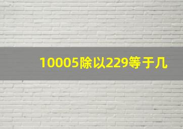 10005除以229等于几