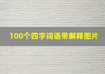 100个四字词语带解释图片