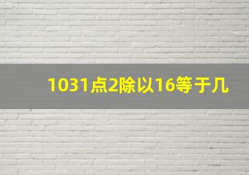 1031点2除以16等于几