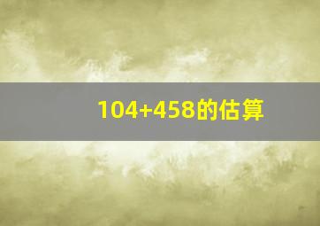 104+458的估算