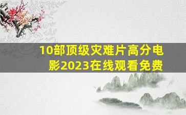 10部顶级灾难片高分电影2023在线观看免费