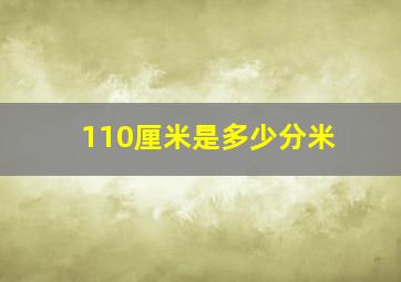 110厘米是多少分米